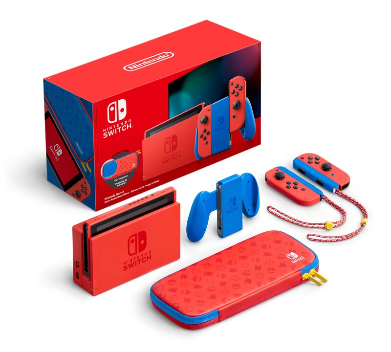 Nintendo Switch 2019 Mario Red & Blue Edition - Nintendo Switch